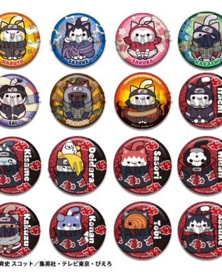 Naruto Shippuden Mega Cat Project Nyaruto! Metall Ansteck-Buttons Collection 2 6 cm Blind Box Sortiment (16)