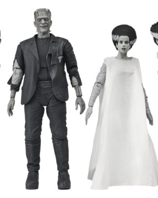 Universal Monsters Actionfiguren 2er-Pack Frankensteins Braut 90th Anniversary The Monster & His Mate (B&W) 18 cm