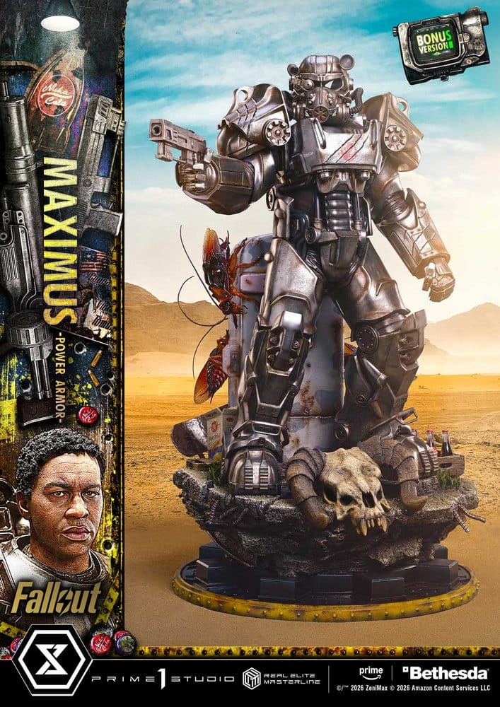 Fallout Real Elite Masterline Statue 1/4 Maximus Power Armor DX Bonus Version 67 cm – Bild 4
