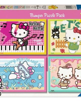 Hello Kitty Puzzles 4er-Pack Los geht's, Hello Kitty! (4x100 Teile)