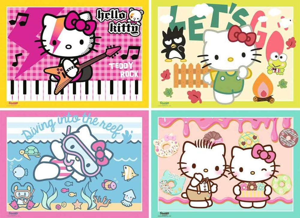 Hello Kitty Puzzles 4er-Pack Los geht's, Hello Kitty! (4x100 Teile) – Bild 2