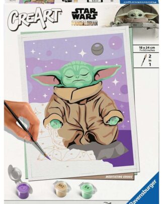 Star Wars: The Mandalorian CreArt Malen nach Zahlen Meditierender Grogu