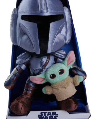 Star Wars Mandalorian Plüschfigur Mandalorian & Mini Grogu 25 cm