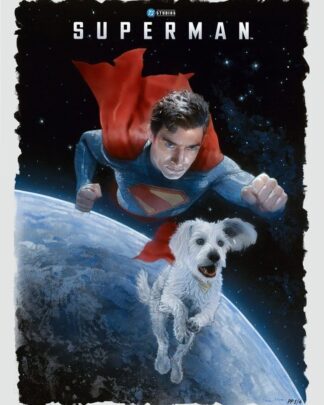 DC Comics Kunstdruck Superman and Krypto 46 x 61 cm - ungerahmt