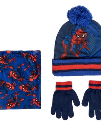 Marvel 3er-Set Beanie, Schlauchtuch Snood & Handschuhe Spider-Man
