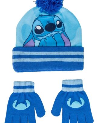 Lilo & Stitch 2er-Set Beanie & Handschuhe Blau