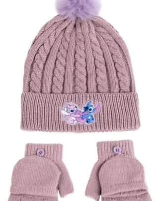 Lilo & Stitch 2er-Set Beanie & Handschuhe Rosa