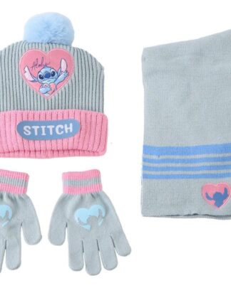 Lilo & Stitch 3er-Set Beanie, Schal & Handschuhe