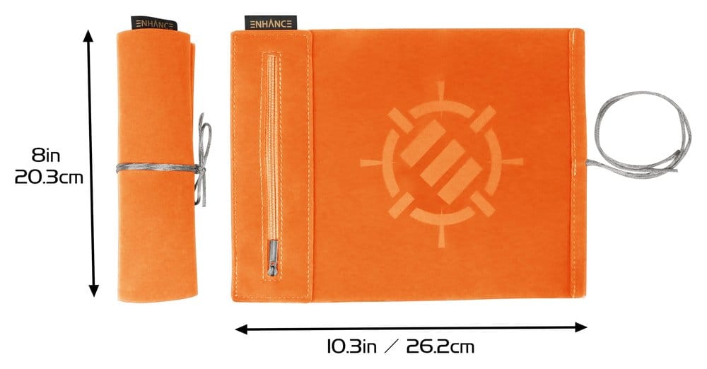 Enhance Tabletop-Zubehör Roll on a Scroll Würfel und Würfelmatte Orange – Bild 2