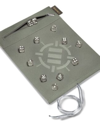 Enhance Tabletop-Zubehör Roll on a Scroll Würfel und Würfelmatte Silber