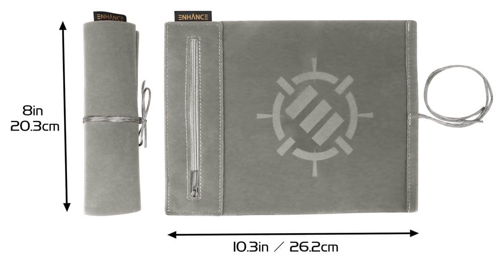 Enhance Tabletop-Zubehör Roll on a Scroll Würfel und Würfelmatte Silber – Bild 2