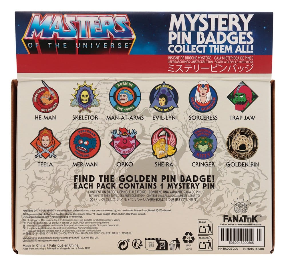 Masters of the Universe Mystery Ansteck-Pins Blind Box Display (12) – Bild 2