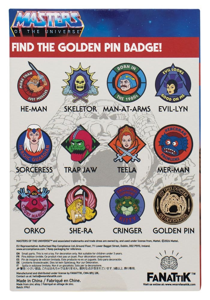 Masters of the Universe Mystery Ansteck-Pins Blind Box Display (12) – Bild 12