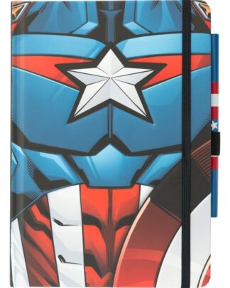 Marvel Captain America Premium Notizbuch mit Stift Uniform A5