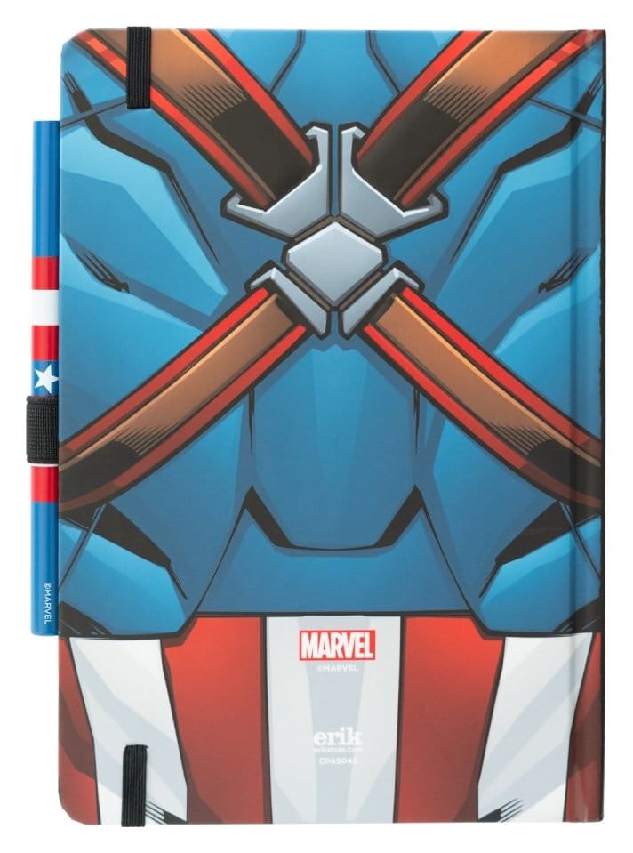 Marvel Captain America Premium Notizbuch mit Stift Uniform A5 – Bild 2