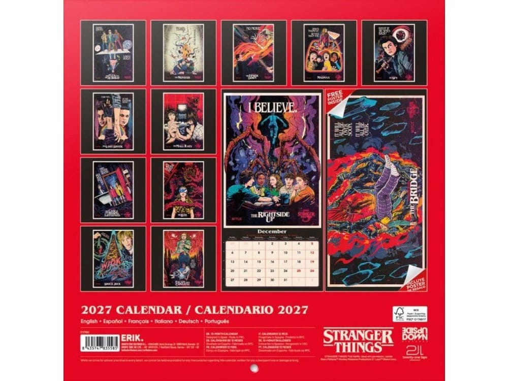 Stranger Things Wandkalender 2027 30 x 30 cm – Bild 2