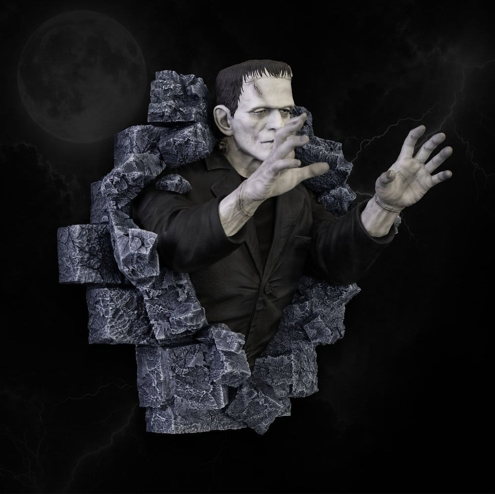 Frankenstein Wandskulptur Classic Horror Edition Half Scale 48 cm – Bild 3