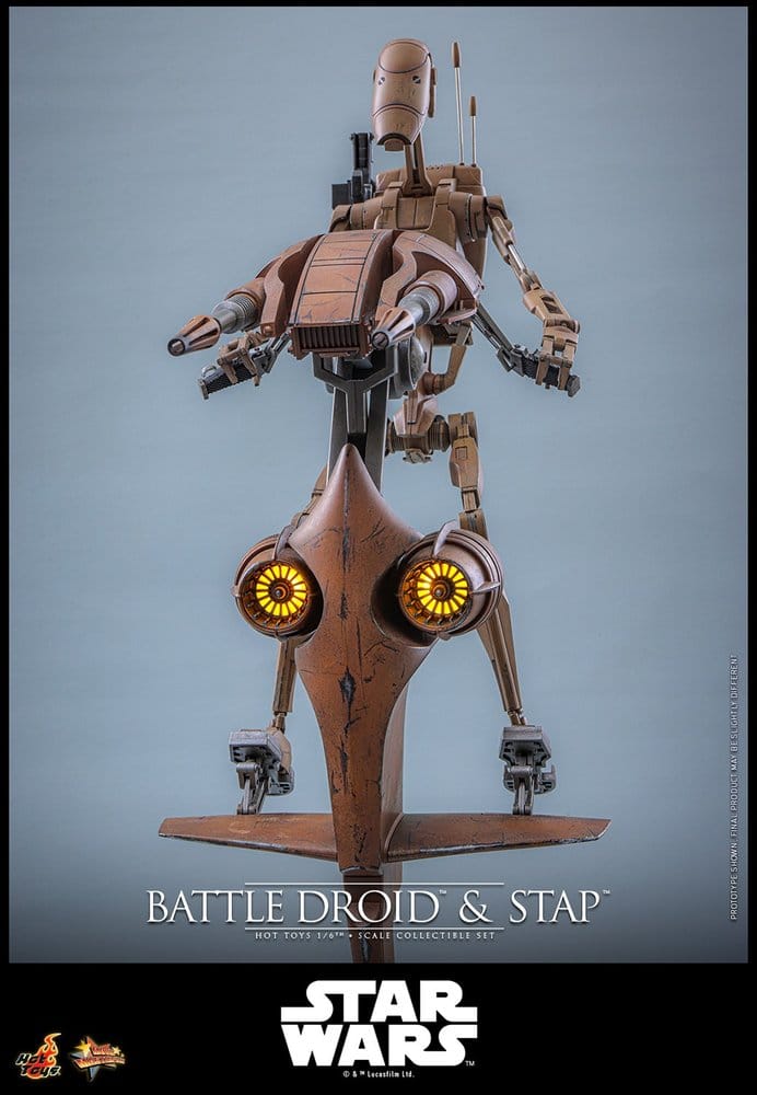 Star Wars: The Phantom Menace Movie Masterpiece Actionfiguren Set 1/6 Battle Droid & STAP 32 cm – Bild 3