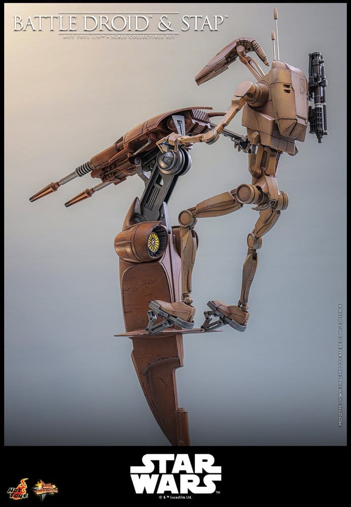 Star Wars: The Phantom Menace Movie Masterpiece Actionfiguren Set 1/6 Battle Droid & STAP 32 cm – Bild 4