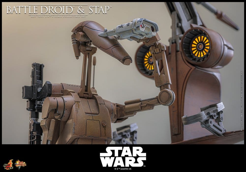 Star Wars: The Phantom Menace Movie Masterpiece Actionfiguren Set 1/6 Battle Droid & STAP 32 cm – Bild 6