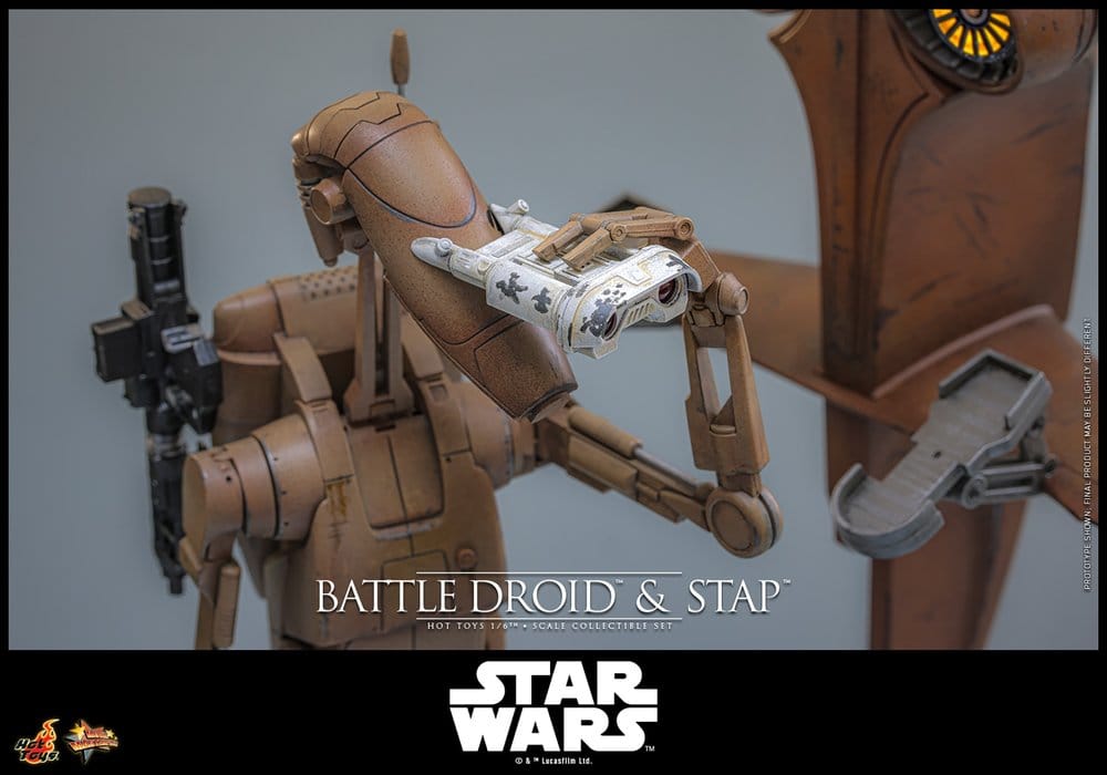 Star Wars: The Phantom Menace Movie Masterpiece Actionfiguren Set 1/6 Battle Droid & STAP 32 cm – Bild 7