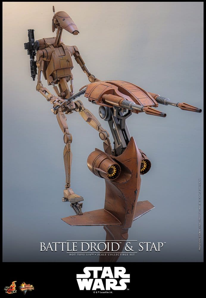 Star Wars: The Phantom Menace Movie Masterpiece Actionfiguren Set 1/6 Battle Droid & STAP 32 cm – Bild 8