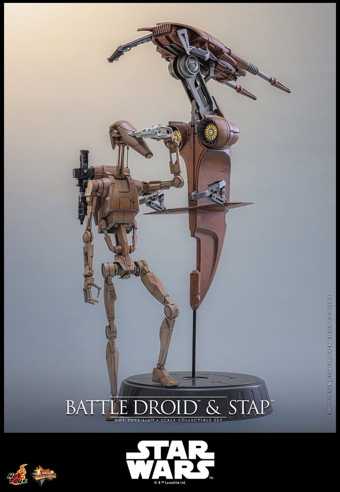 Star Wars: The Phantom Menace Movie Masterpiece Actionfiguren Set 1/6 Battle Droid & STAP 32 cm – Bild 10