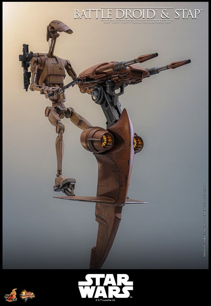 Star Wars: The Phantom Menace Movie Masterpiece Actionfiguren Set 1/6 Battle Droid & STAP 32 cm – Bild 11