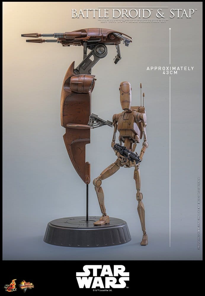 Star Wars: The Phantom Menace Movie Masterpiece Actionfiguren Set 1/6 Battle Droid & STAP 32 cm – Bild 12