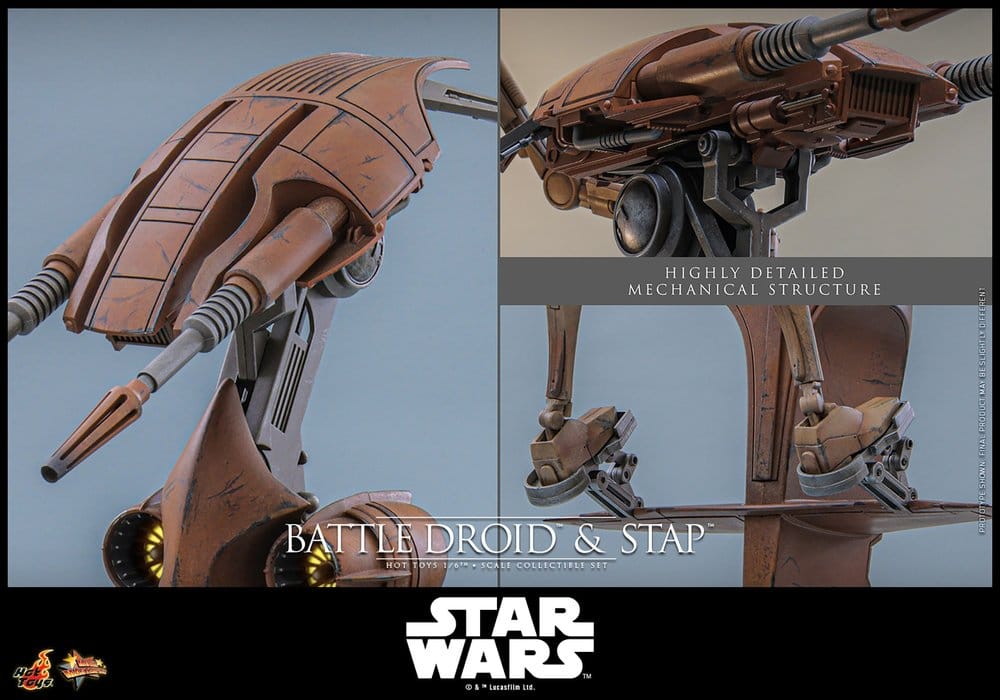 Star Wars: The Phantom Menace Movie Masterpiece Actionfiguren Set 1/6 Battle Droid & STAP 32 cm – Bild 13