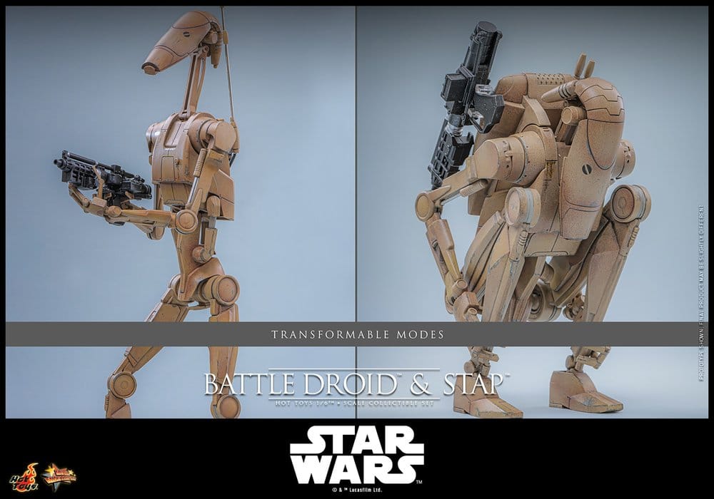 Star Wars: The Phantom Menace Movie Masterpiece Actionfiguren Set 1/6 Battle Droid & STAP 32 cm – Bild 14