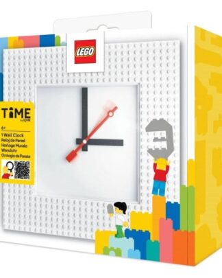 Lego Wanduhr Time by IQHK Weiß