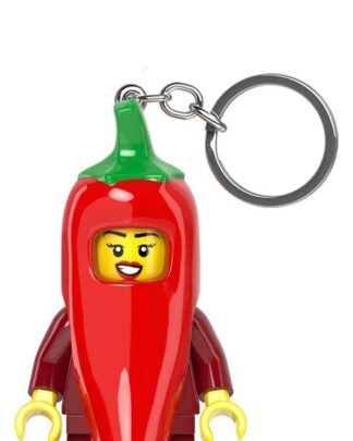 Lego Minifigur Schlüsselanhänger mit Leuchtfunktion Chili-Kostüm