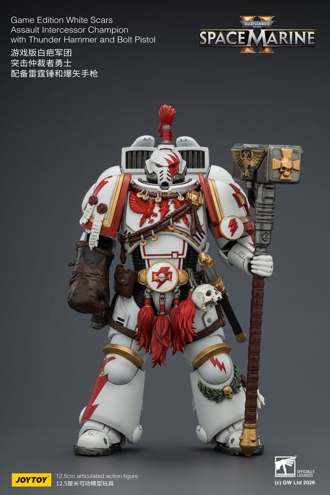 Warhammer Actionfigur Game Edition White Scars Assault Intercessor Champion 13 cm – Bild 2