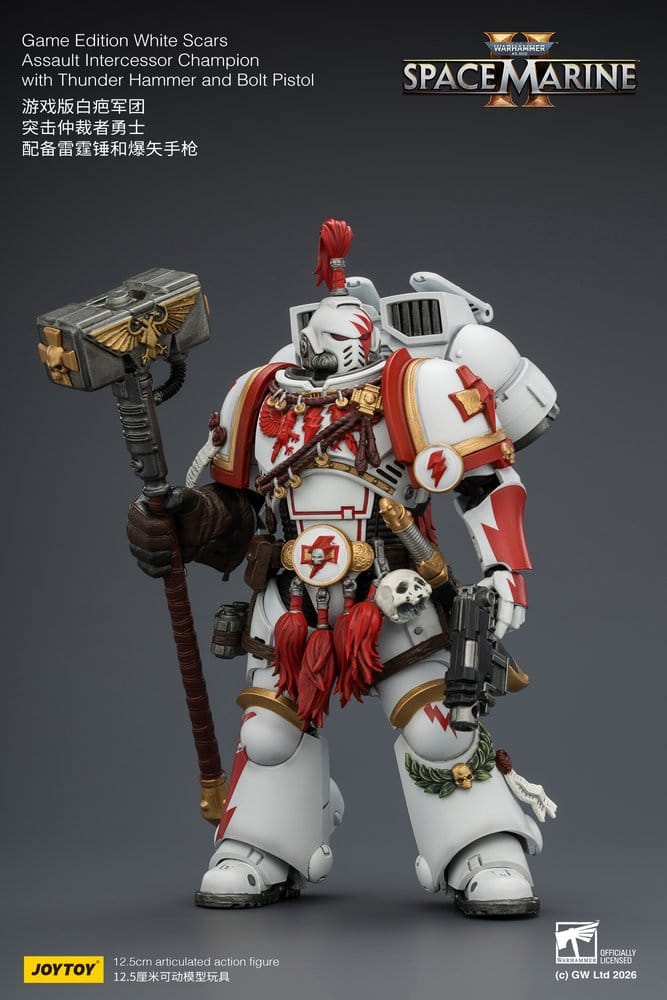 Warhammer Actionfigur Game Edition White Scars Assault Intercessor Champion 13 cm – Bild 3