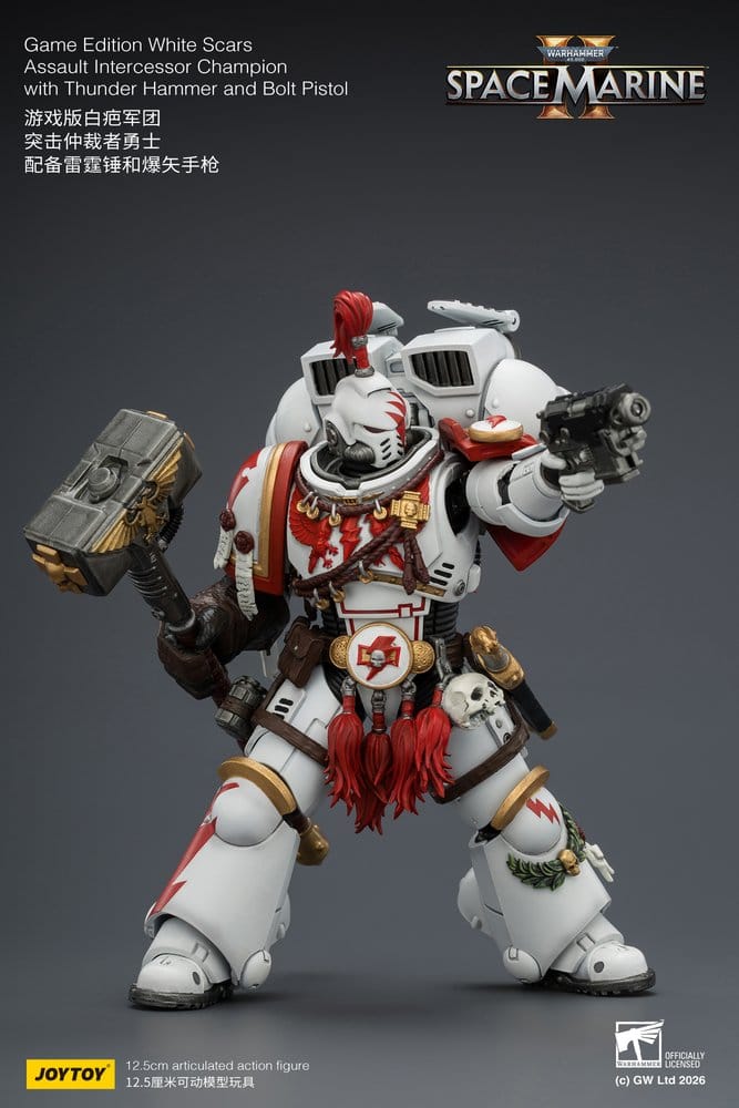 Warhammer Actionfigur Game Edition White Scars Assault Intercessor Champion 13 cm – Bild 5