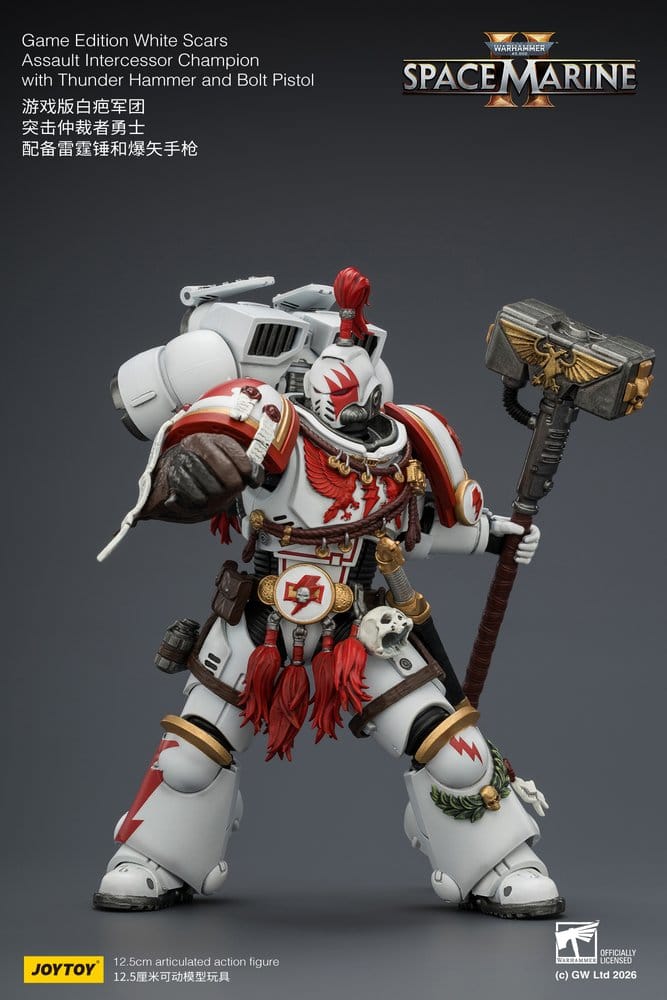 Warhammer Actionfigur Game Edition White Scars Assault Intercessor Champion 13 cm – Bild 6