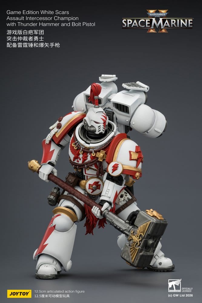 Warhammer Actionfigur Game Edition White Scars Assault Intercessor Champion 13 cm – Bild 7