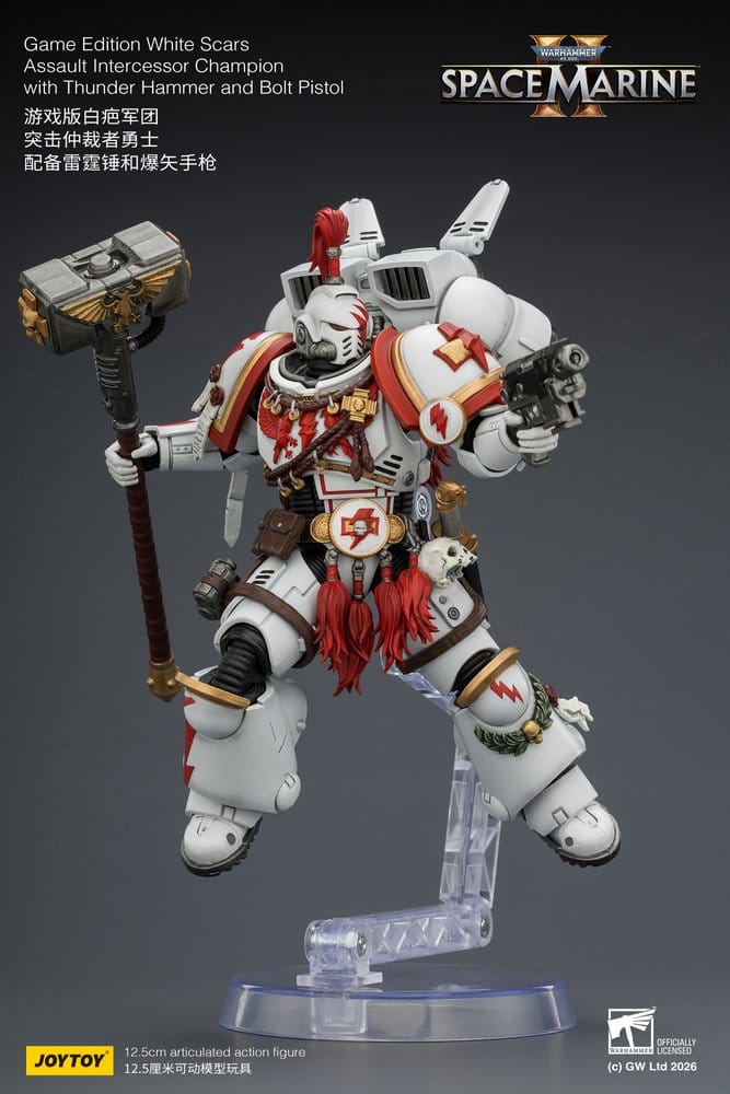 Warhammer Actionfigur Game Edition White Scars Assault Intercessor Champion 13 cm – Bild 8