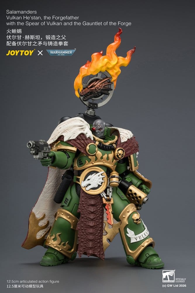Warhammer Actionfigur Salamanders Vulkan He'stan, the Forgefather 13 cm – Bild 2