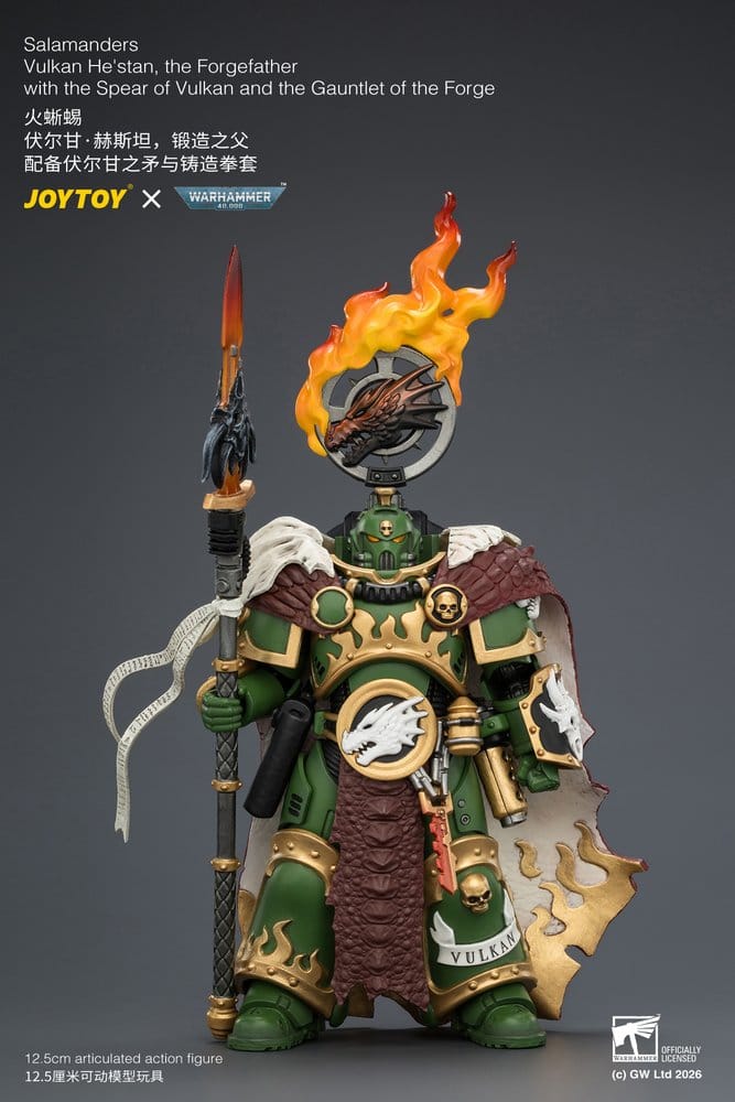 Warhammer Actionfigur Salamanders Vulkan He'stan, the Forgefather 13 cm – Bild 3