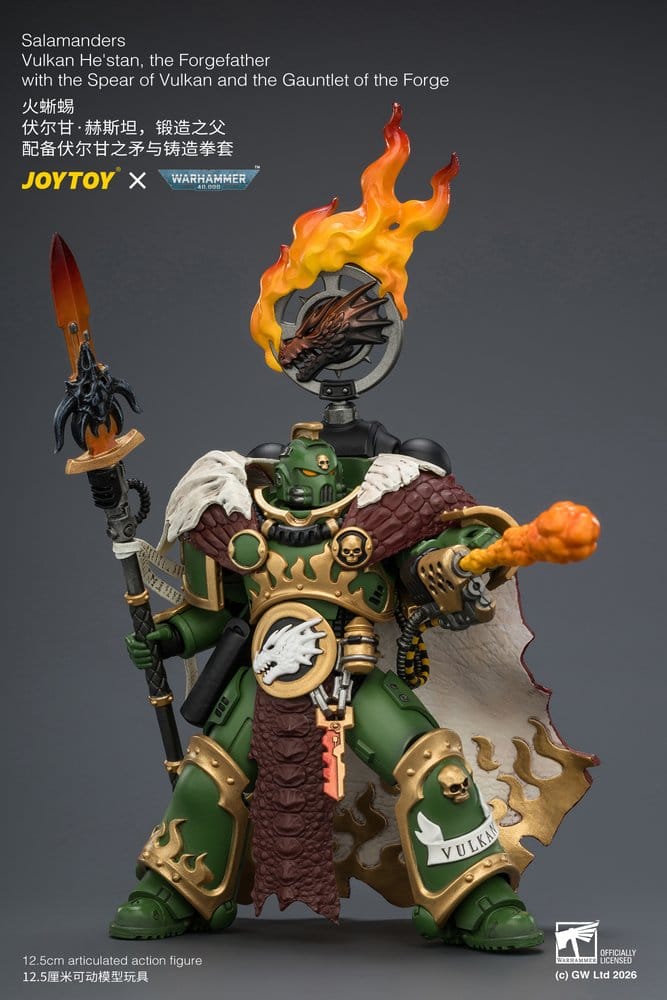 Warhammer Actionfigur Salamanders Vulkan He'stan, the Forgefather 13 cm – Bild 6