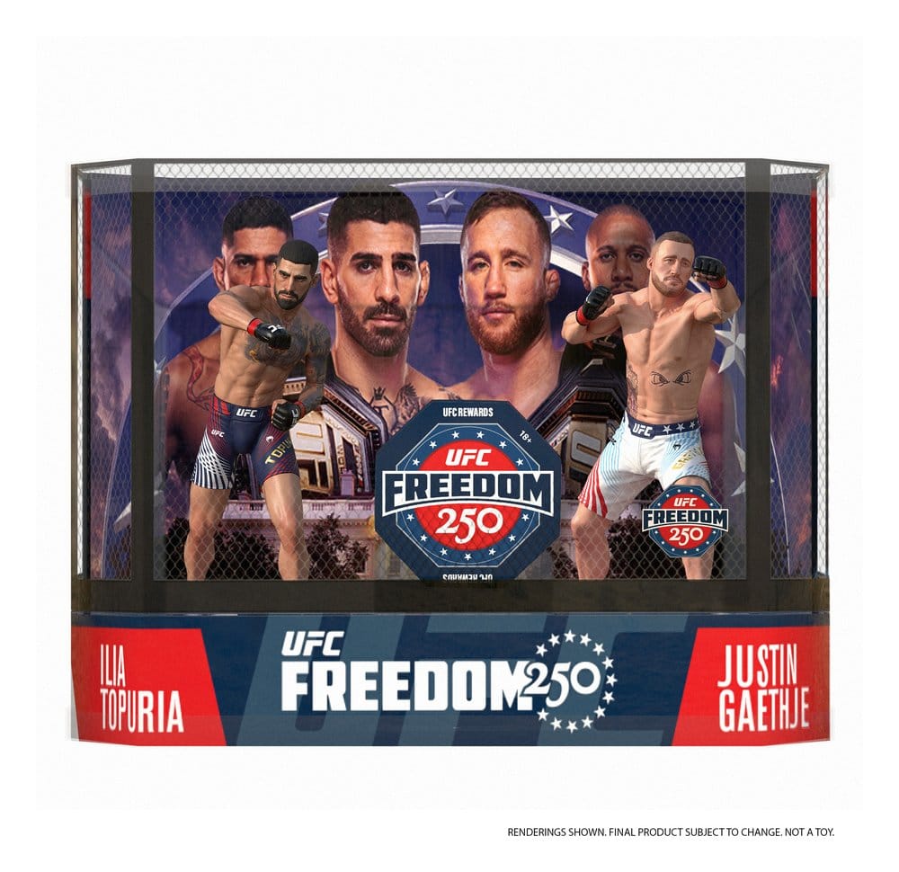 UFC McFarlane’s SportsPicks Actionfiguren 2er-Pack Ilia Topuria vs Justin Gaethje (Freedom 250) 18 cm – Bild 6