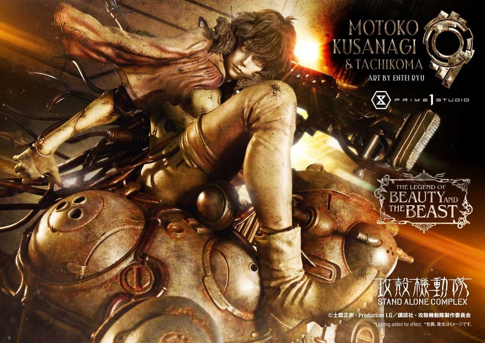 Ghost in the Shell Stand Alone Complex The Legend of Beauty and the Beast Statue 1/4 Motoko Kusanagi & Tachikoma Art by Entei Ryu Bonus Version 53 cm – Bild 2