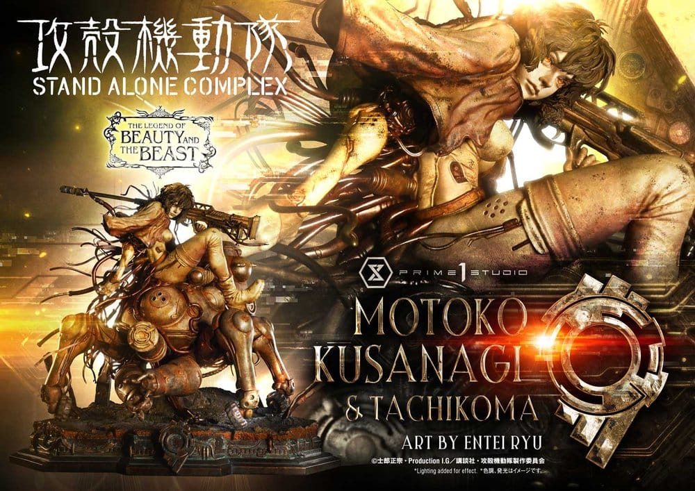 Ghost in the Shell Stand Alone Complex The Legend of Beauty and the Beast Statue 1/4 Motoko Kusanagi & Tachikoma Art by Entei Ryu Bonus Version 53 cm – Bild 4