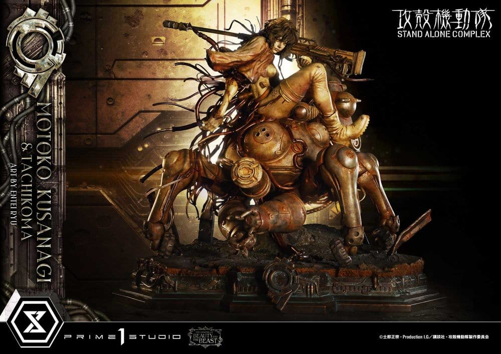 Ghost in the Shell Stand Alone Complex The Legend of Beauty and the Beast Statue 1/4 Motoko Kusanagi & Tachikoma Art by Entei Ryu Bonus Version 53 cm – Bild 5