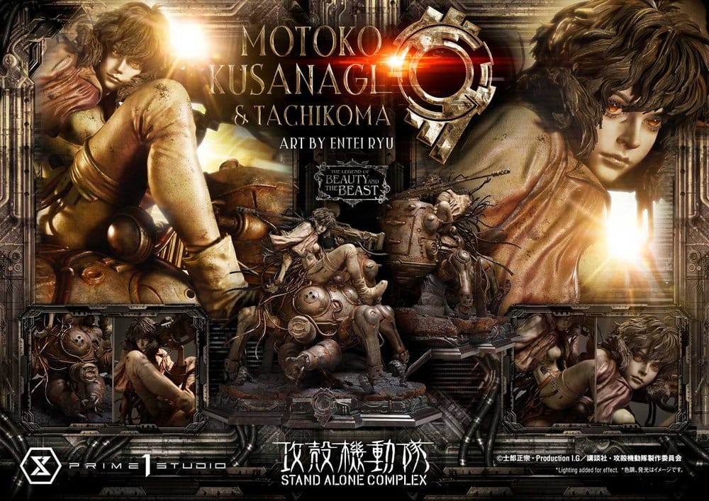 Ghost in the Shell Stand Alone Complex The Legend of Beauty and the Beast Statue 1/4 Motoko Kusanagi & Tachikoma Art by Entei Ryu Bonus Version 53 cm – Bild 6