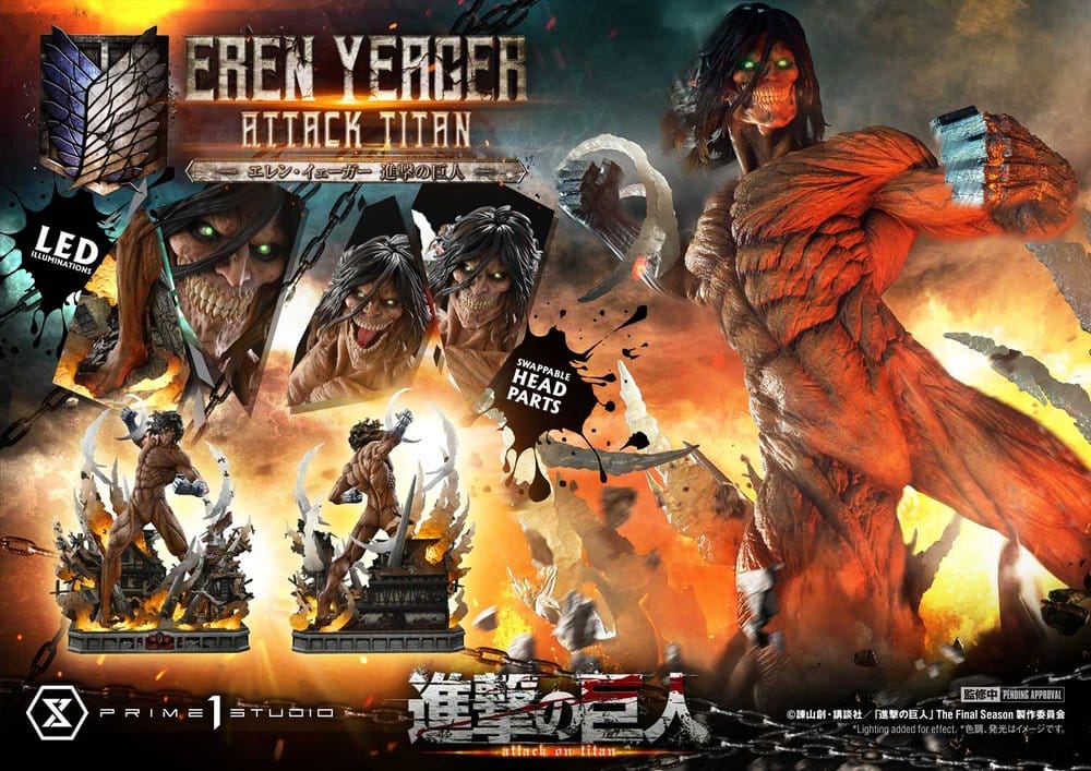 Attack on Titan (TV animation) Ultimate Diorama Masterline Statue Eren Yeager Attack Titan 81 cm – Bild 7
