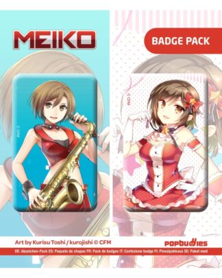 Vocaloid Ansteck-Button 2er-Pack Meiko (Art by Kurisu Toshi / kurojishi)