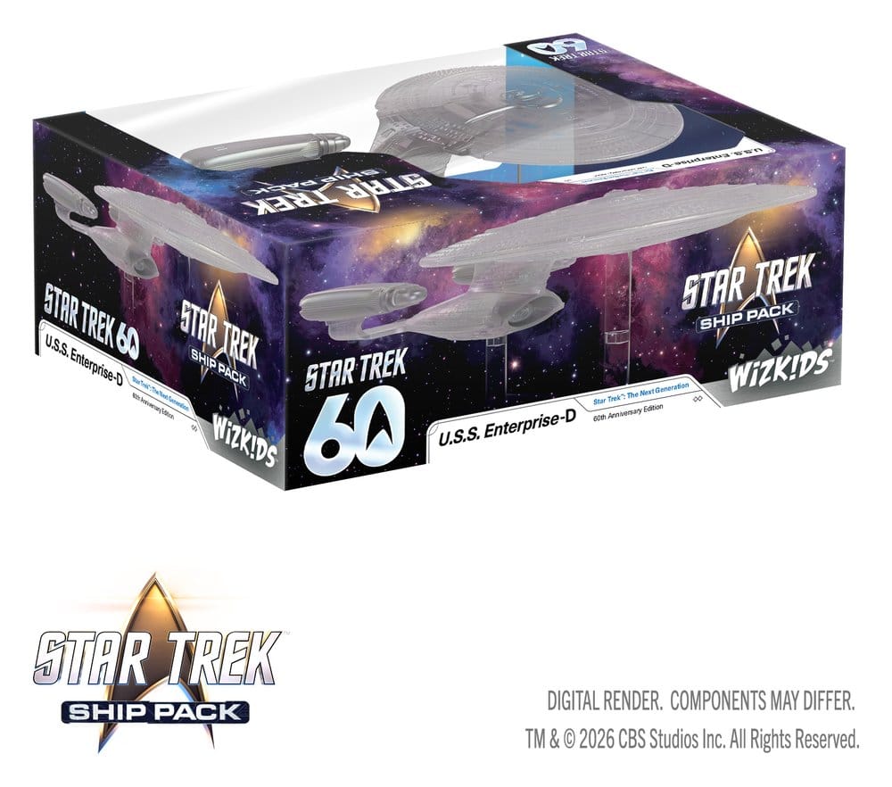 Star Trek Ship Pack Boxed Miniaturen vorbemalt U.S.S. Enterprise - 60th Anniversary Edition 22 cm – Bild 2